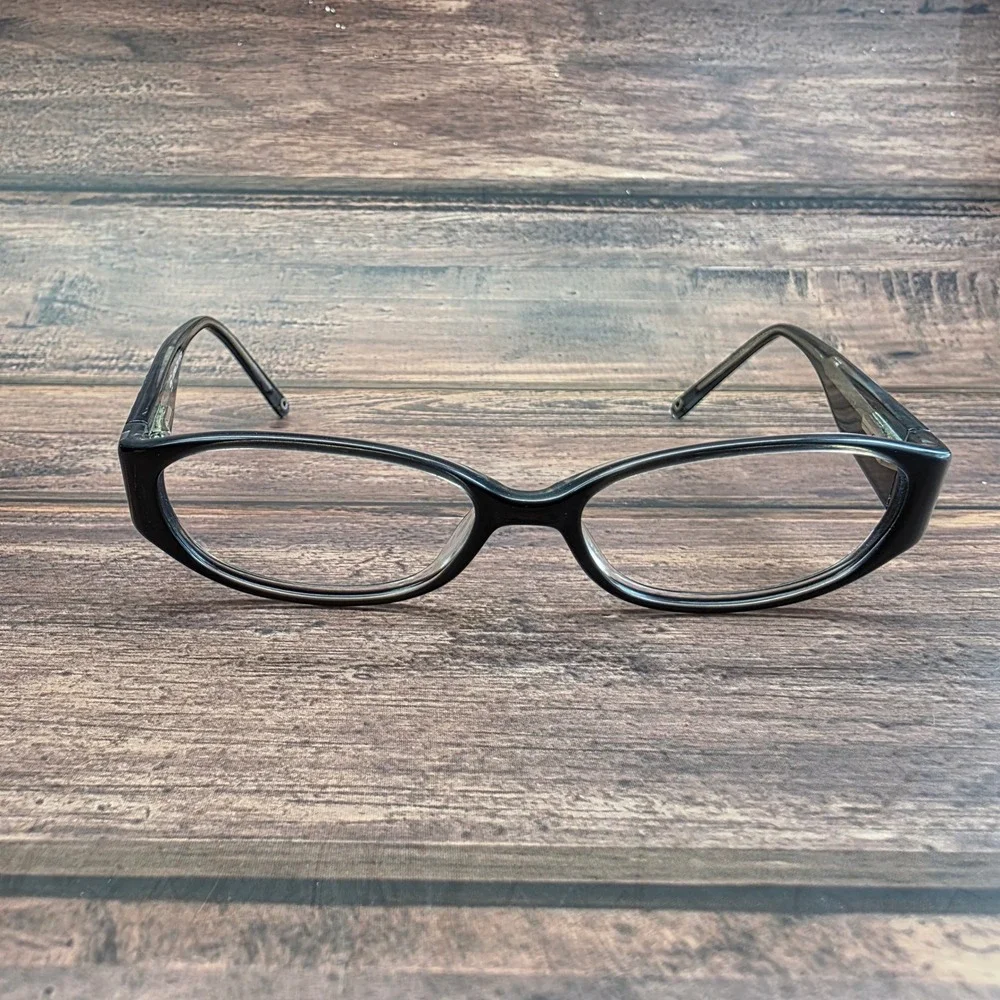 Coach Lucinda 2011 Eyeglasses Black Oval Frames Glitter Logo 46-12